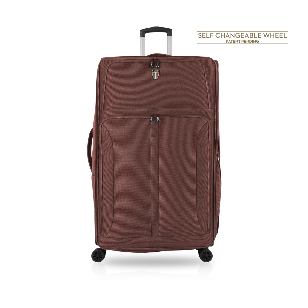 Tucci Softside Luggage - Brown, 20" image