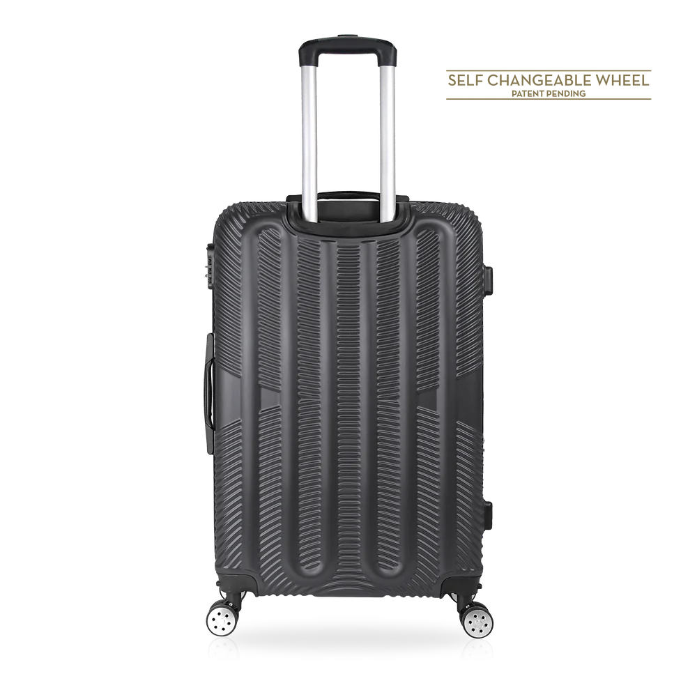 TUCCI Italy 3pcs Hard Shell Suitcase Set Charcoal image 2
