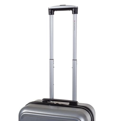 Air Canada Magnum Hardside Carry on with USB Port and Push-Button Handle - Rolling Wheeled Spinner Travel Lightweight ABS Suitcase, Silver image 2