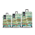 TUCCI Italy Earth Art Emerald Marble 3 PC Set (20", 24", 28") Luggage Suitcase