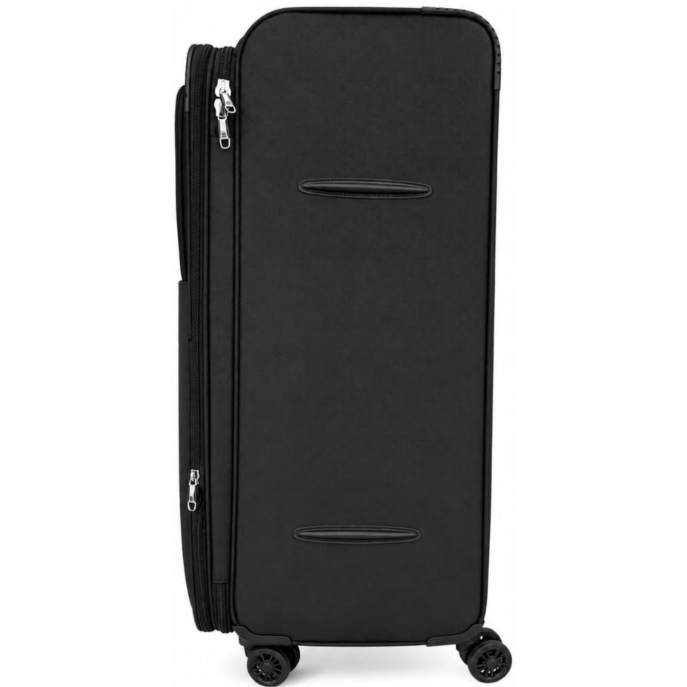 American Traveler 20-Inch Softside Spinner Suitcase – Black