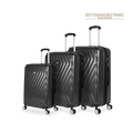TUCCI Italy MUTEVOLE 3 Piece (20", 28", 30") Detachable Spinner Wheel Suitcase Set - Black, 3 Piece Set image