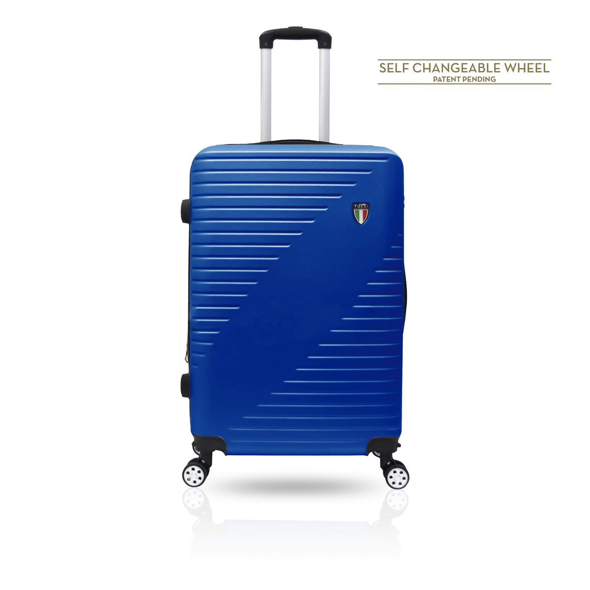 Tucci Italy Percorso (20", 28", 30", 32") Hard Shell Travel Luggage Suitcase - Blue, 28 image