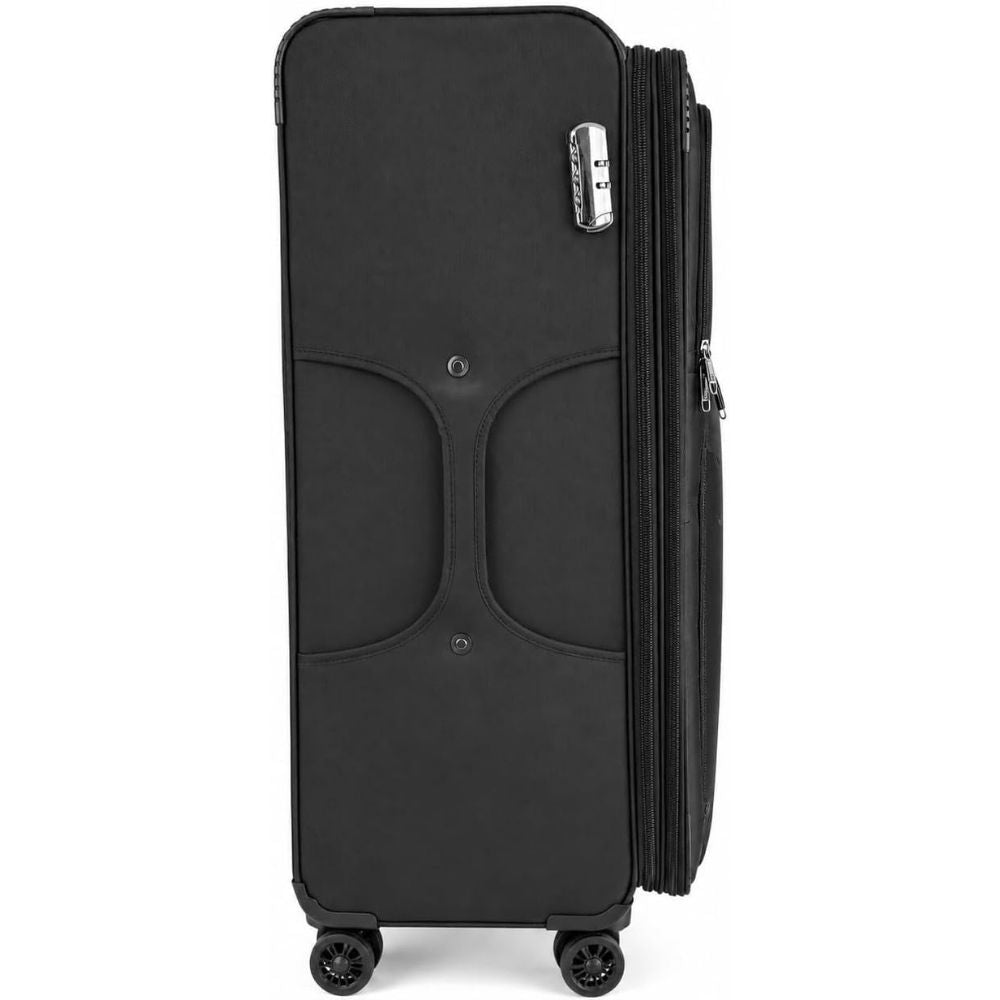 American Traveler 20-Inch Softside Spinner Suitcase – Black