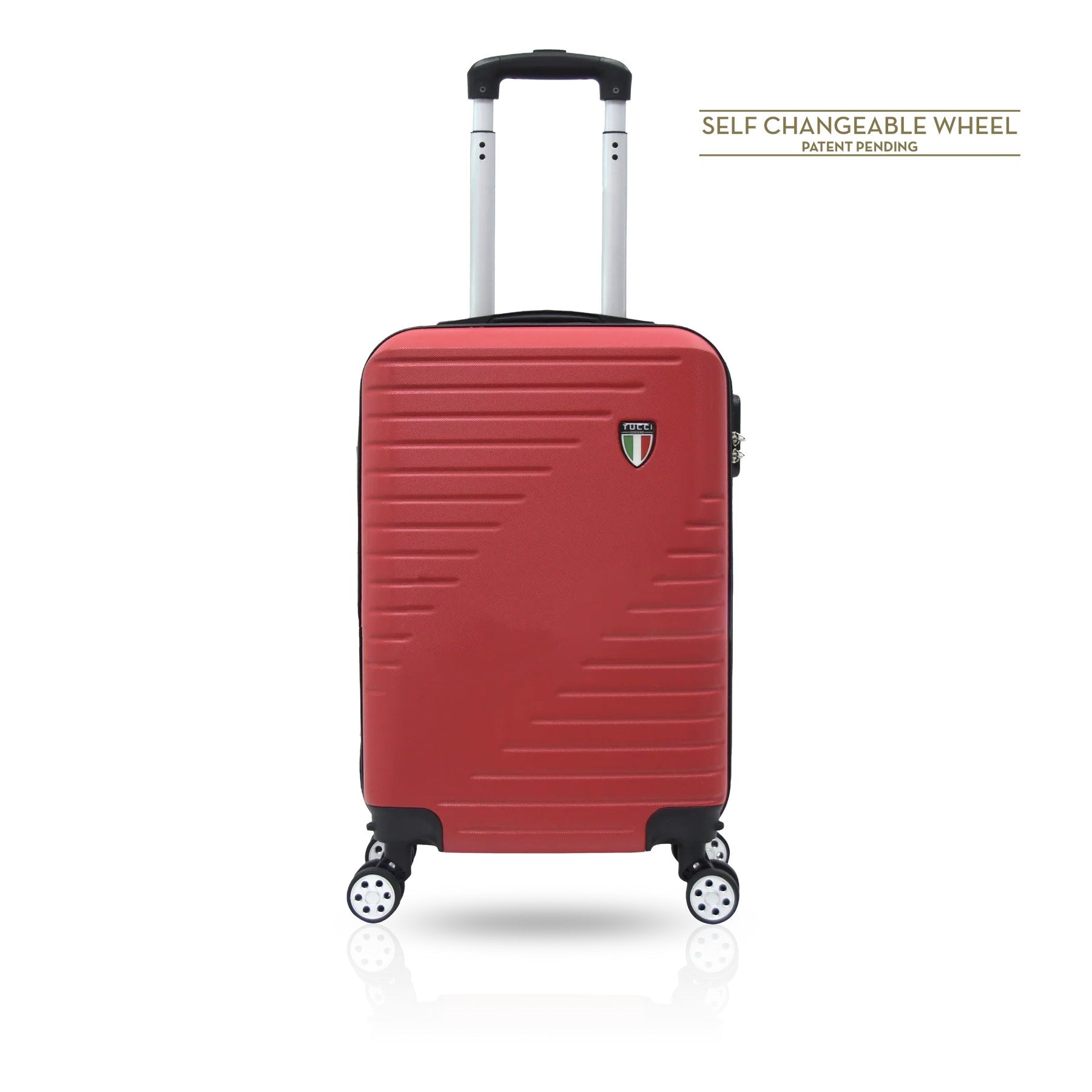 Tucci Italy Percorso (20", 28", 30", 32") Hard Shell Travel Luggage Suitcase - Red, 32" image