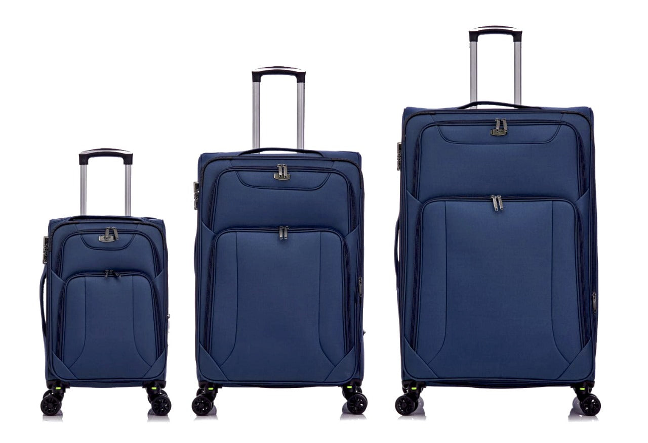 American Traveller 4 Piece Soft side Luggage Set Navy image 1