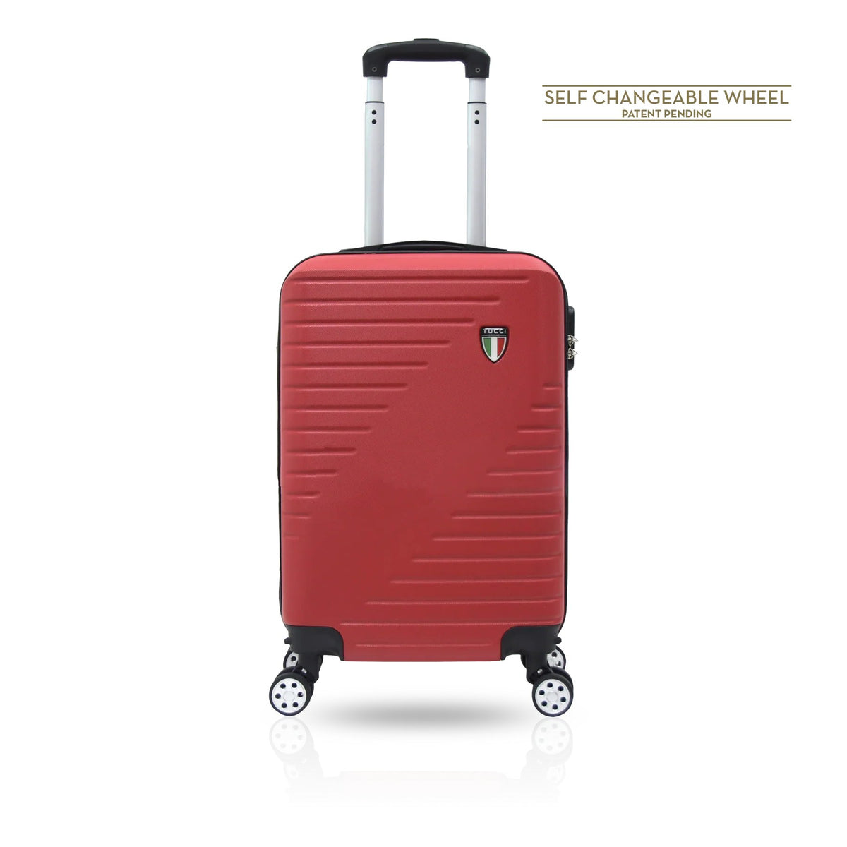 Tucci Italy Percorso (20", 28", 30", 32") Hard Shell Travel Luggage Suitcase - Red, 30 image
