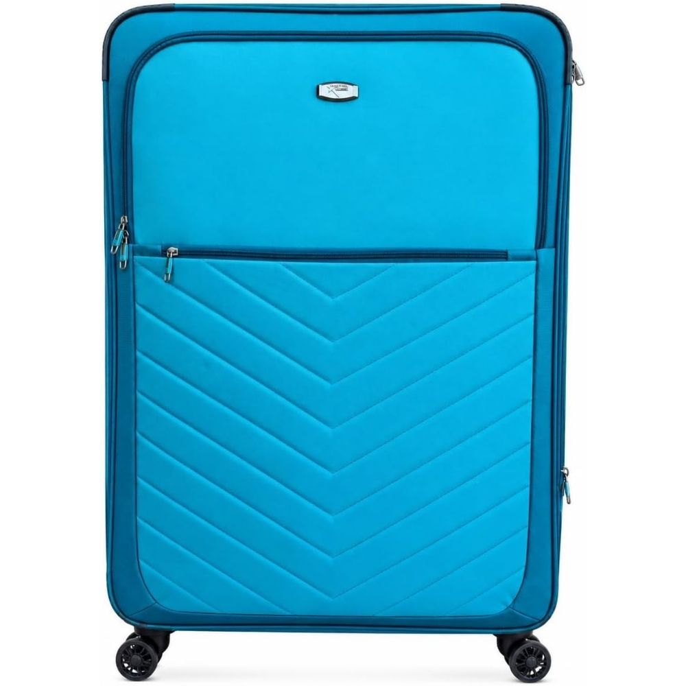 American Traveler 20-Inch Softside Spinner Suitcase – Blue