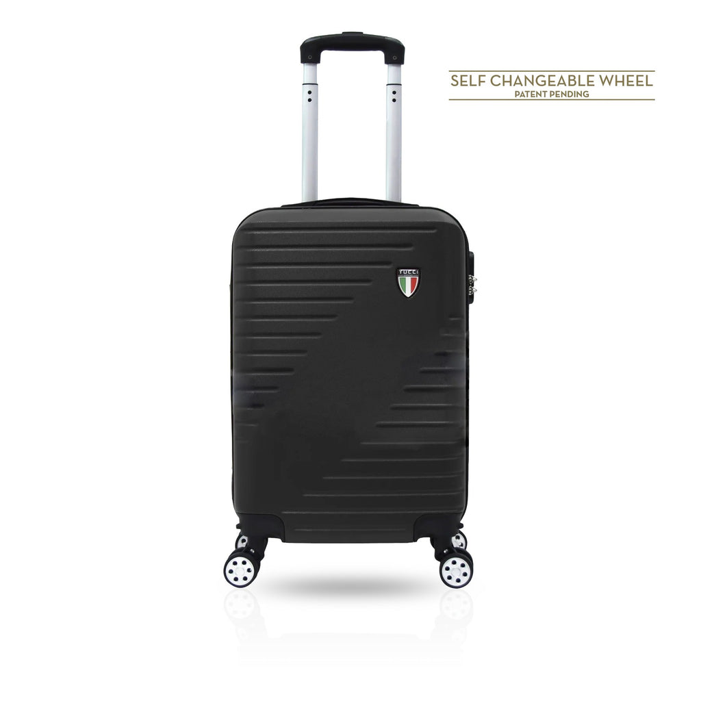 Tucci Italy Percorso (20", 28", 30", 32") Hard Shell Travel Luggage Suitcase - Black, 32" image