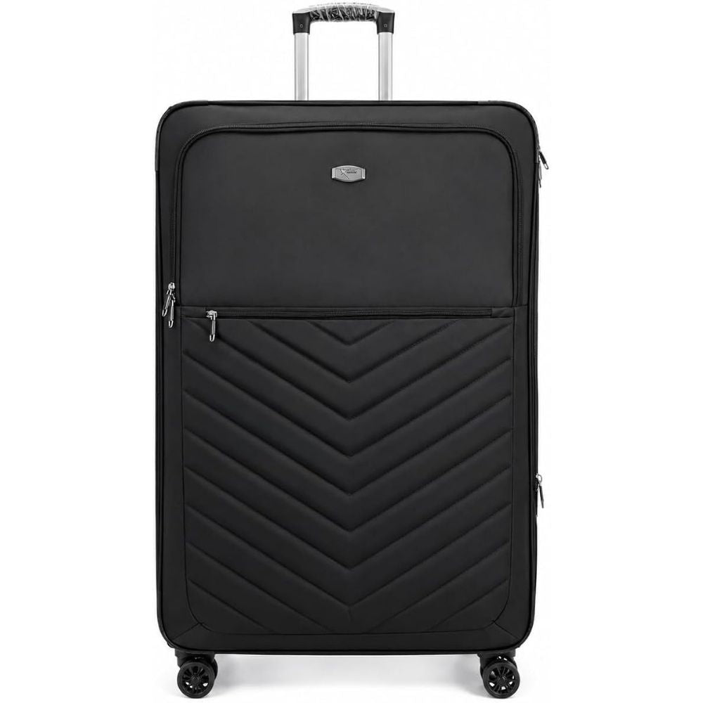 American Traveler 20-Inch Softside Spinner Suitcase – Black