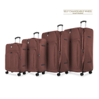 Tucci Softside Luggage - Brown, 4 Piece Set image