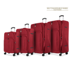 Tucci Softside Luggage - Burgundy, 4 Piece Set image