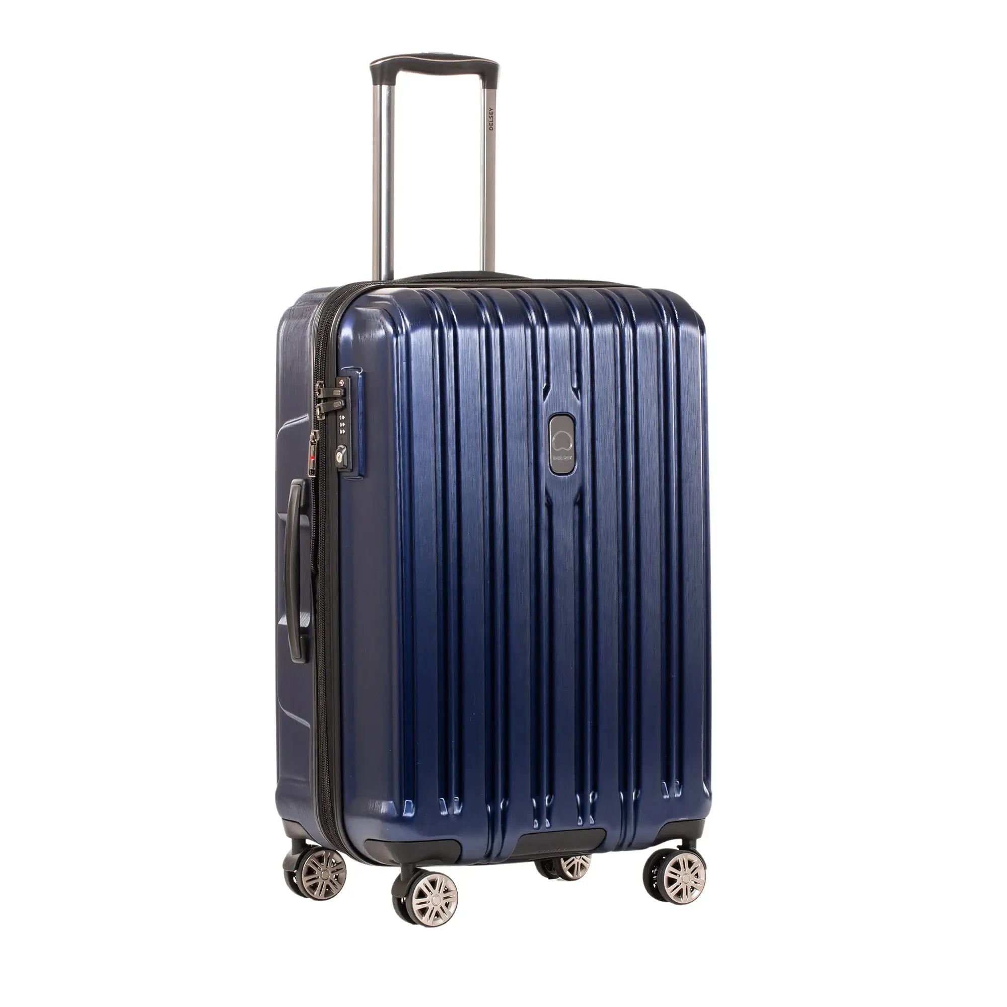 Delsey Chrometec Hardside Spinner Checked Luggage 24" Navy image 0