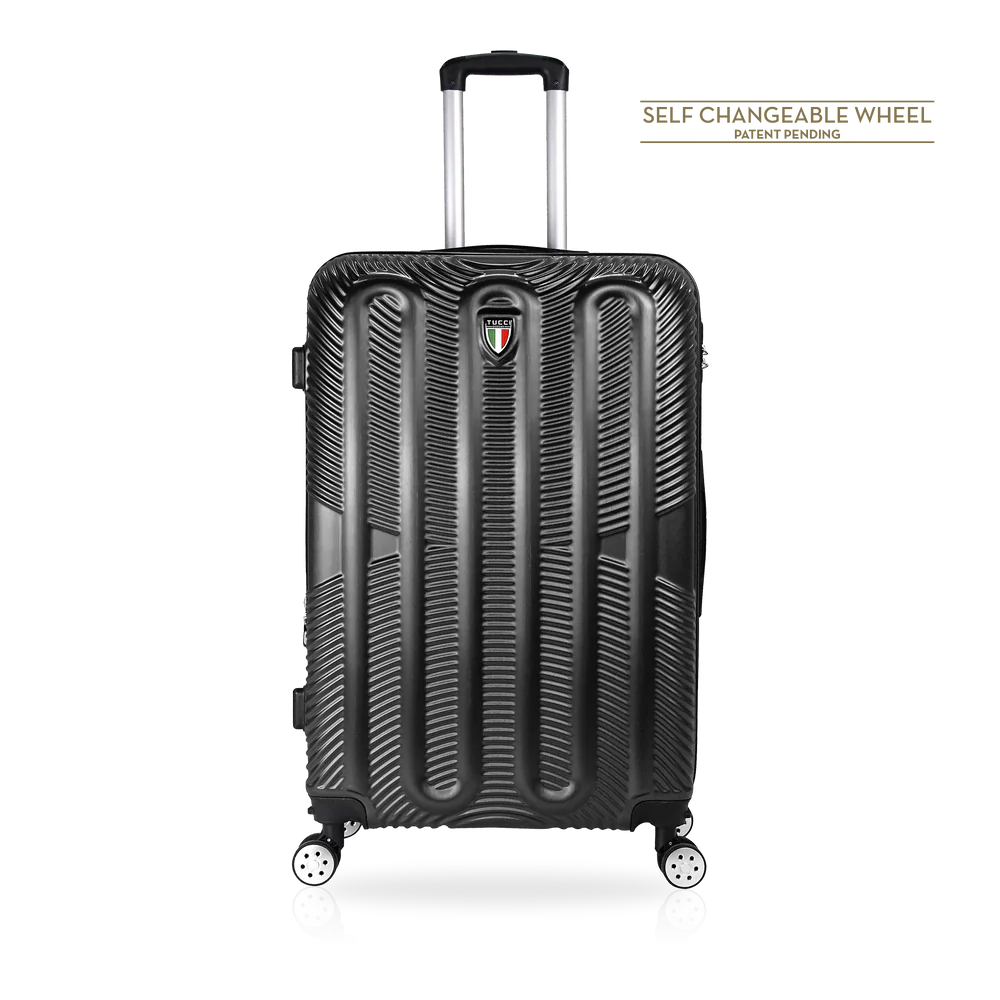 TUCCI Italy 3pcs Hard Shell Suitcase Set BLK image 4
