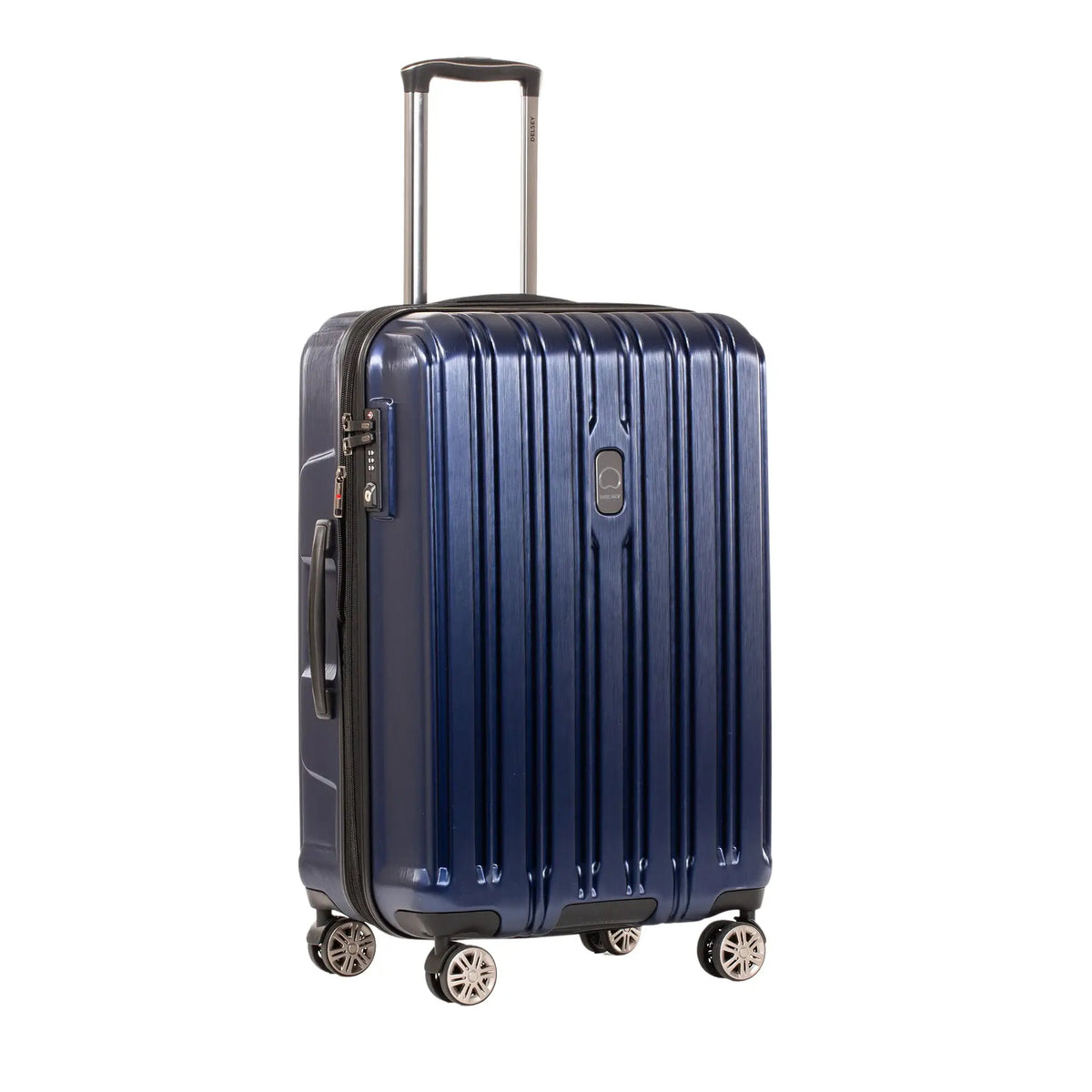 Delsey Chrometec Hardside Spinner Checked Luggage 24" Navy image 1