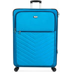 American Traveler 20-Inch Softside Spinner Suitcase – Blue