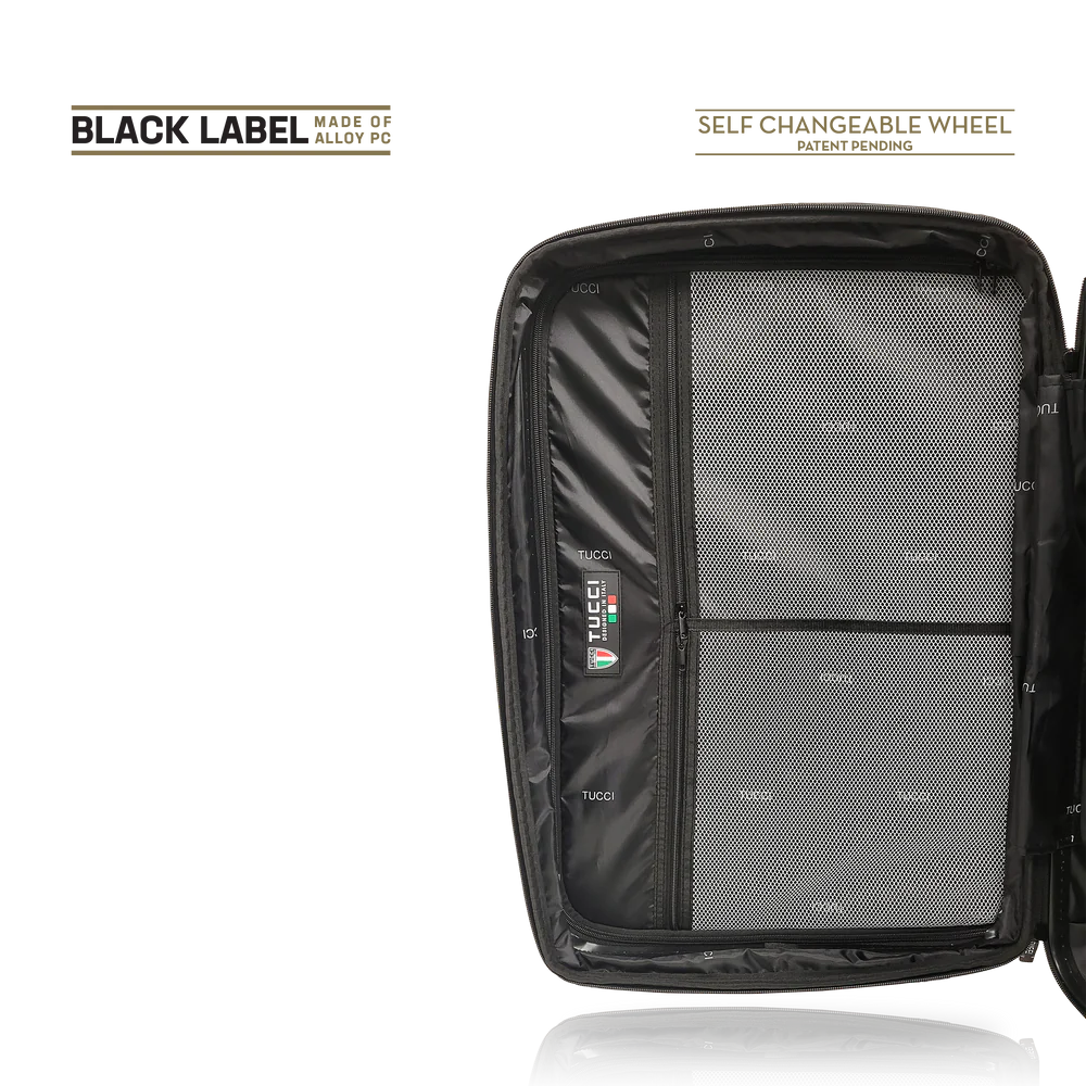TUCCI Italy SPECIALI 4 Piece (20", 28", 30", 32") Detachable Spinner Wheel Suitcase Set BLUE image 4