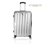 TUCCI Italy SPECIALI 4 Piece (20", 28", 30", 32") Detachable Spinner Wheel Suitcase Set - Silver, 32" image