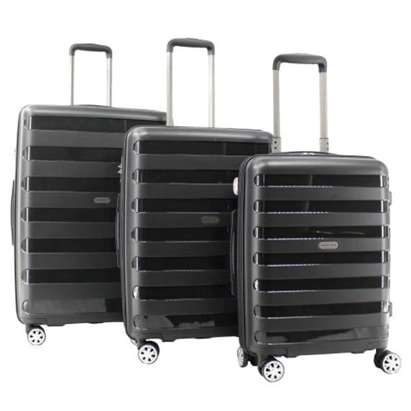 Air Canada Eerie Hardside 3 Piece Luggage Set - Black, 3 Piece Set image
