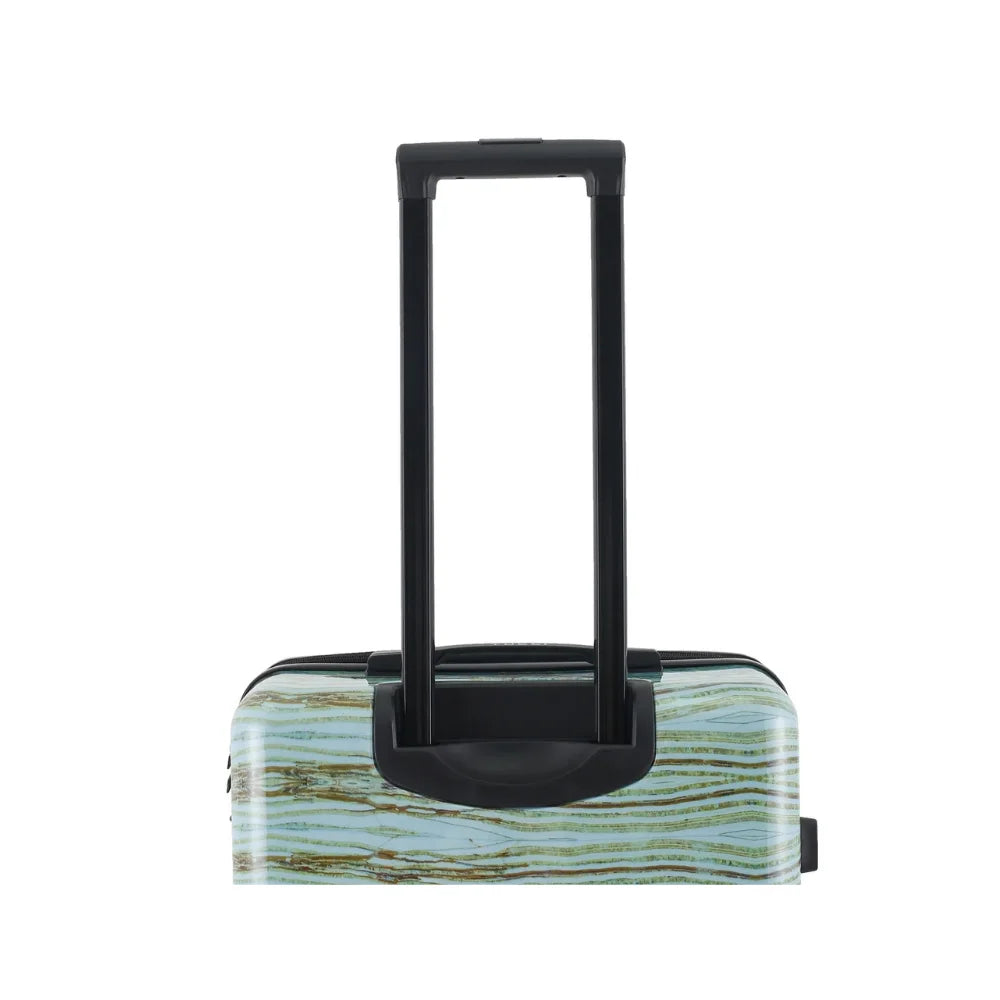 TUCCI Italy Earth Art Emerald Marble 3 PC Set (20", 24", 28") Luggage Suitcase