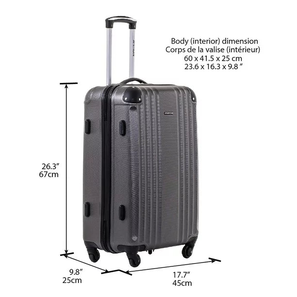 Jetstream Hardside Luggage 3 Piece Set - Charcoal, 24" image