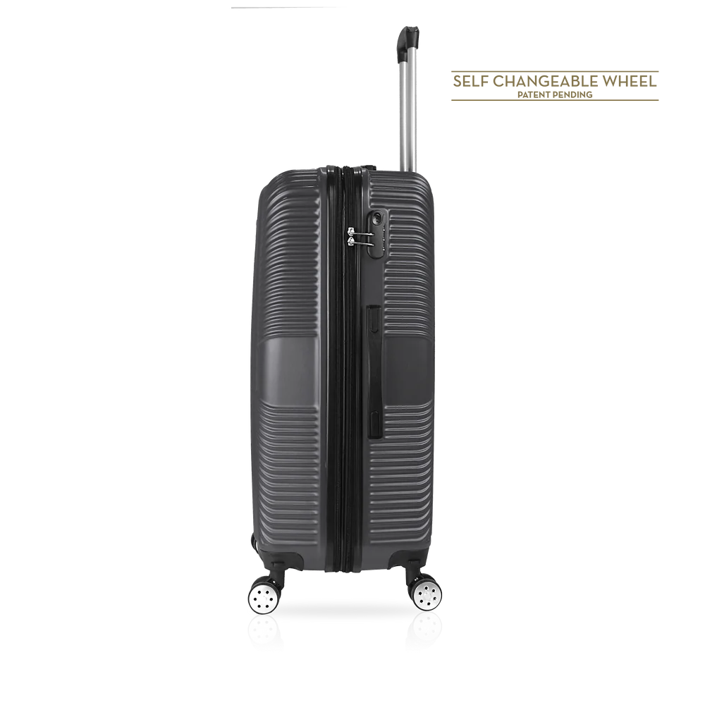 TUCCI Italy 3pcs Hard Shell Suitcase Set Charcoal image 3