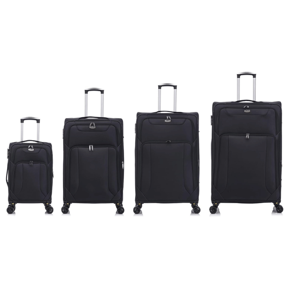 Ensemble de 4 valises souples American Traveller, couleur sarcelle 