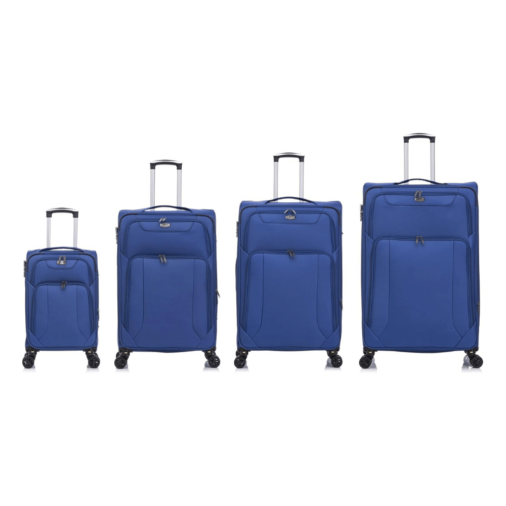 Ensemble de 4 valises souples American Traveller, couleur sarcelle 