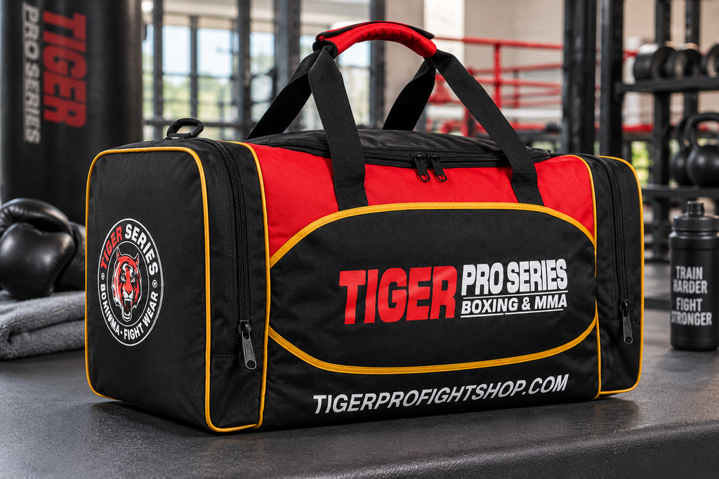 Gym Duffle Bag with Multiple Pockets – Red/Black
