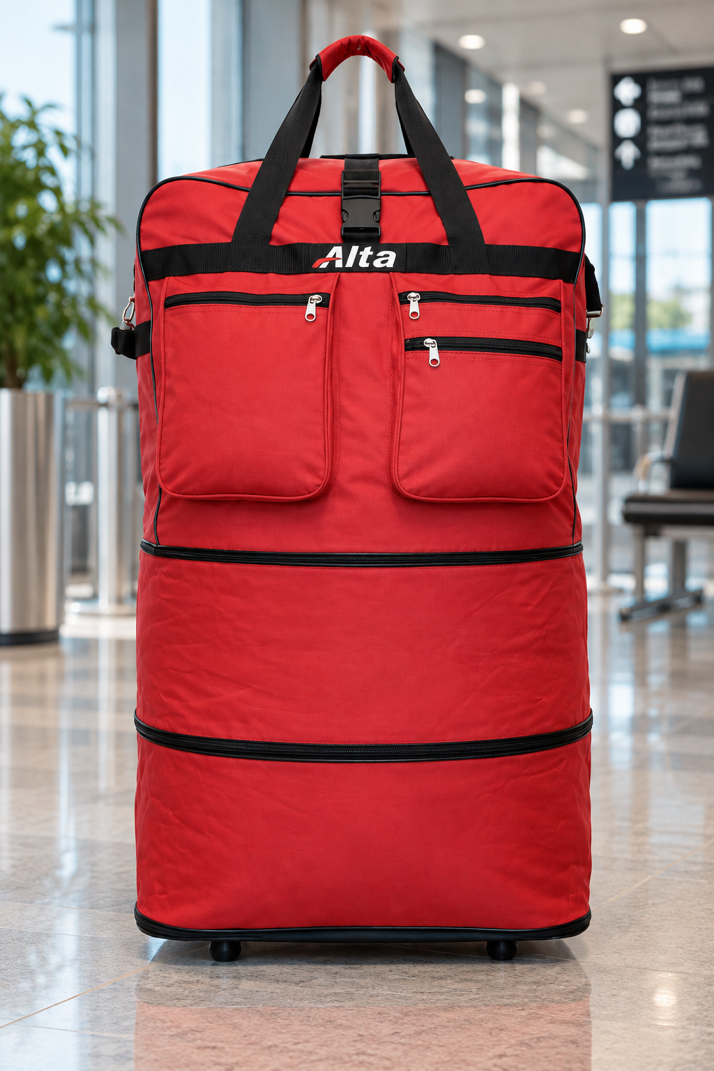 Rolling Duffle Bag with Wheels, 36-Inch, Expandable Spinner Suitcase, Heavy Duty Travel Bag
