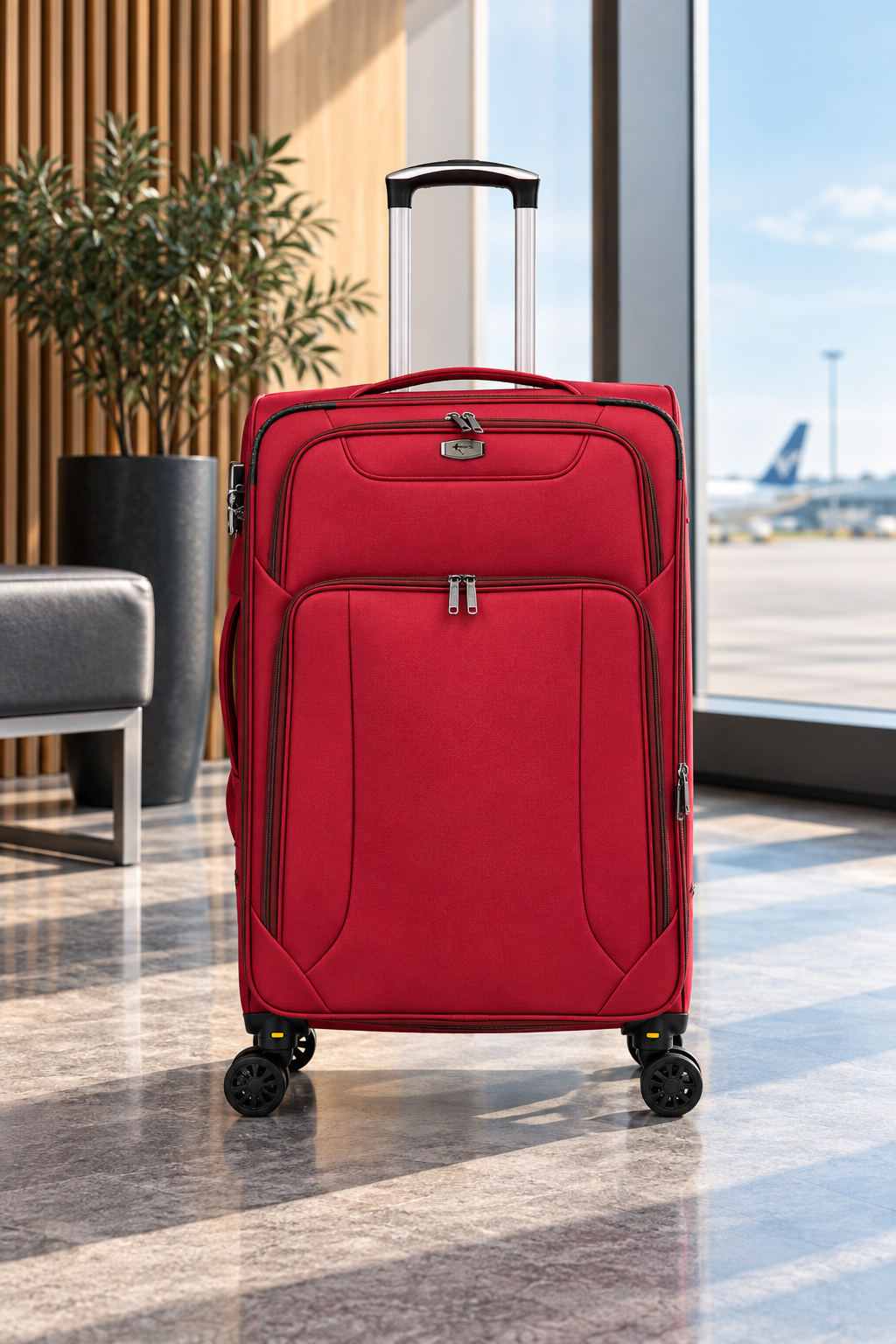 Ensemble de 4 valises souples American Traveller rouges 