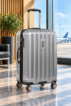 Delsey Chrometec Hardside Spinner Carry on Luggage Grey