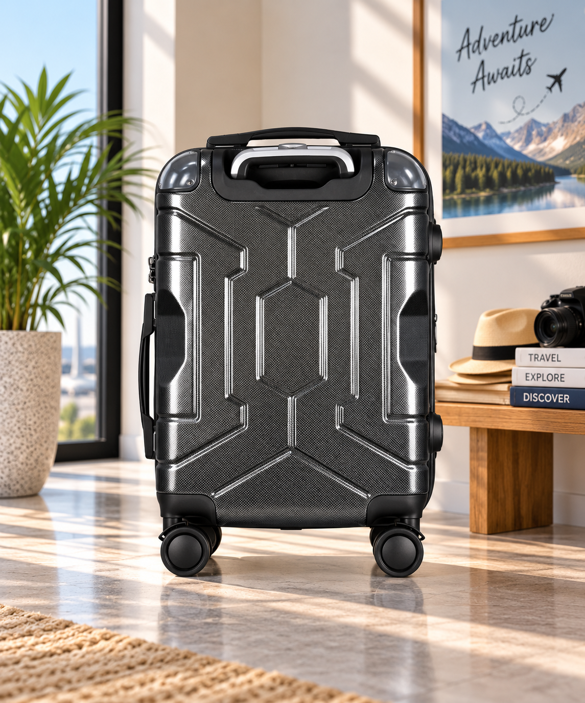 Travel Life Hardtop in PC Spinner Expendable Gray