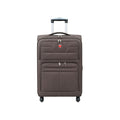 Softside Spinner Suitcase with 4 Wheels, Lightweight Travel Luggage Single Brown