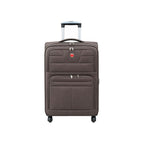 Softside Spinner Suitcase with 4 Wheels, Lightweight Travel Luggage Single Brown