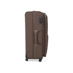 Softside Spinner Suitcase with 4 Wheels, Lightweight Travel Luggage Single Brown