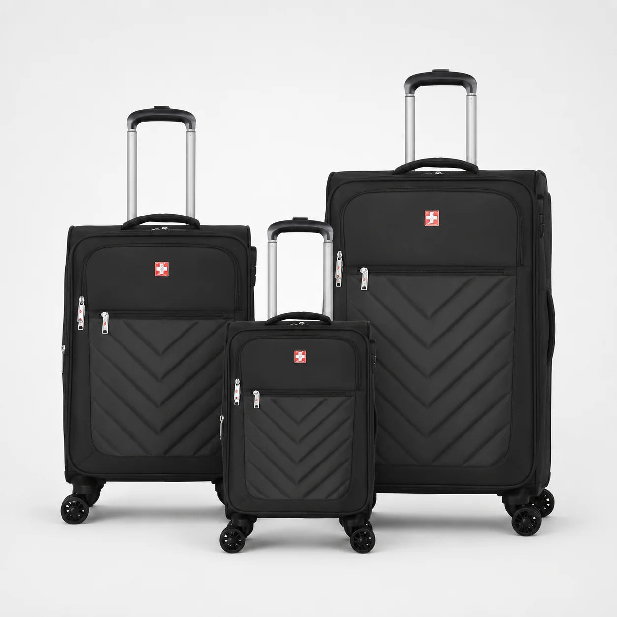 Swiss Traveller Spinner Luggage Suitcase Black