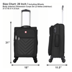 Swiss Traveller Spinner Luggage Suitcase Black