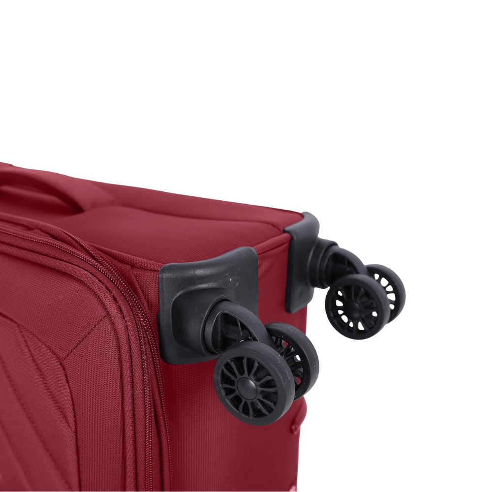 Swiss Traveller Spinner Luggage Suitcase Burgundy
