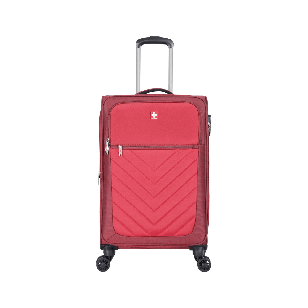 Swiss Traveller Spinner Luggage Suitcase Burgundy