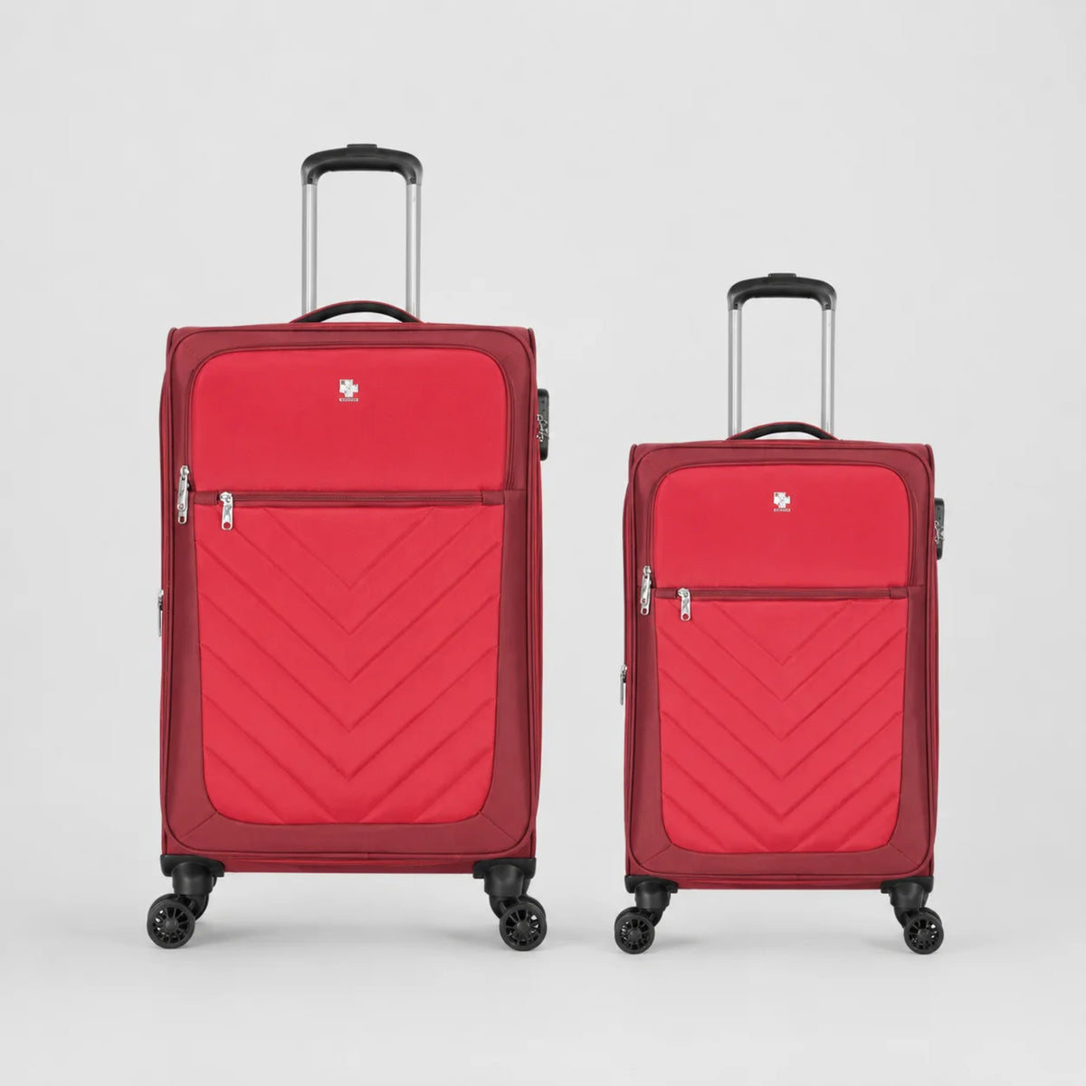 Swiss Traveller Spinner Luggage Suitcase Burgundy