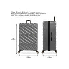 TUCCI Italie SPÉCIALI Ensemble de 4 valises à roulettes pivotantes détachables (51 cm, 71 cm, 76 cm, 81 cm) BLEU