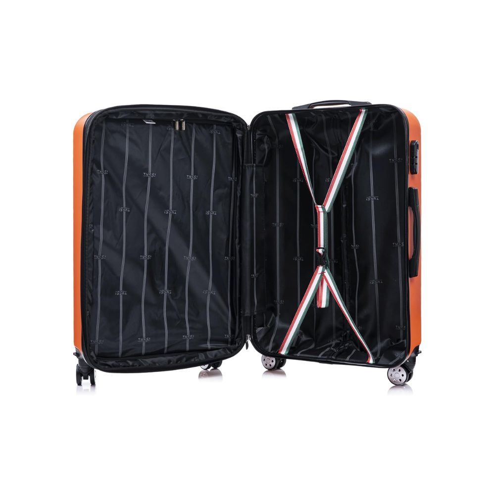 TUCCI Italie SPÉCIALI Ensemble de 4 valises à roulettes pivotantes détachables (51 cm, 71 cm, 76 cm, 81 cm) BLEU