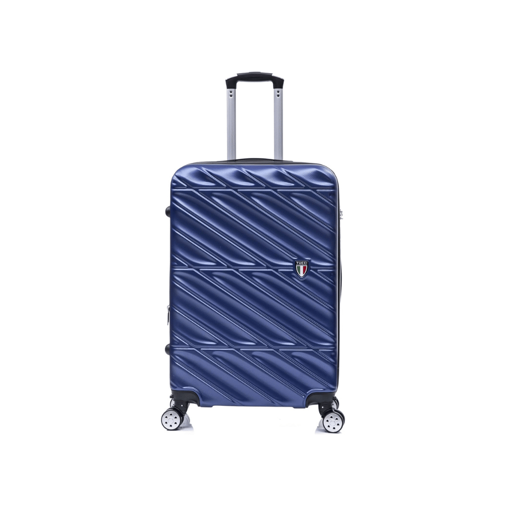 TUCCI Italie SPÉCIALI Ensemble de 4 valises à roulettes pivotantes détachables (51 cm, 71 cm, 76 cm, 81 cm) BLEU