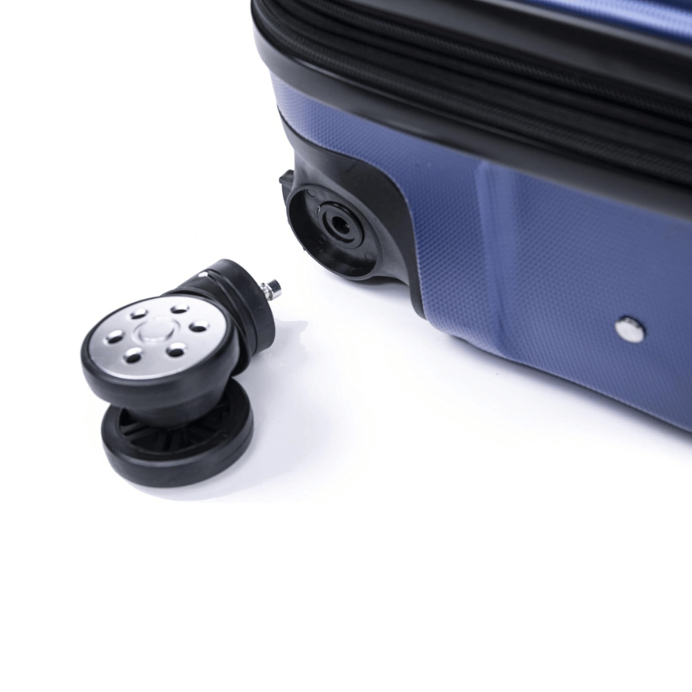 TUCCI Italie SPÉCIALI Ensemble de 4 valises à roulettes pivotantes détachables (51 cm, 71 cm, 76 cm, 81 cm) BLEU