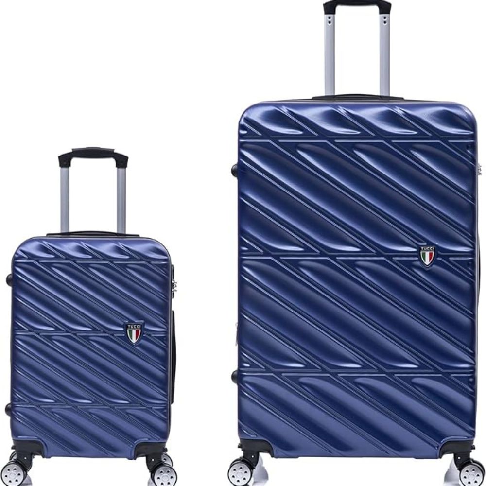 TUCCI Italian Special Detachable Spinner Wheel Suitcase Set of 2