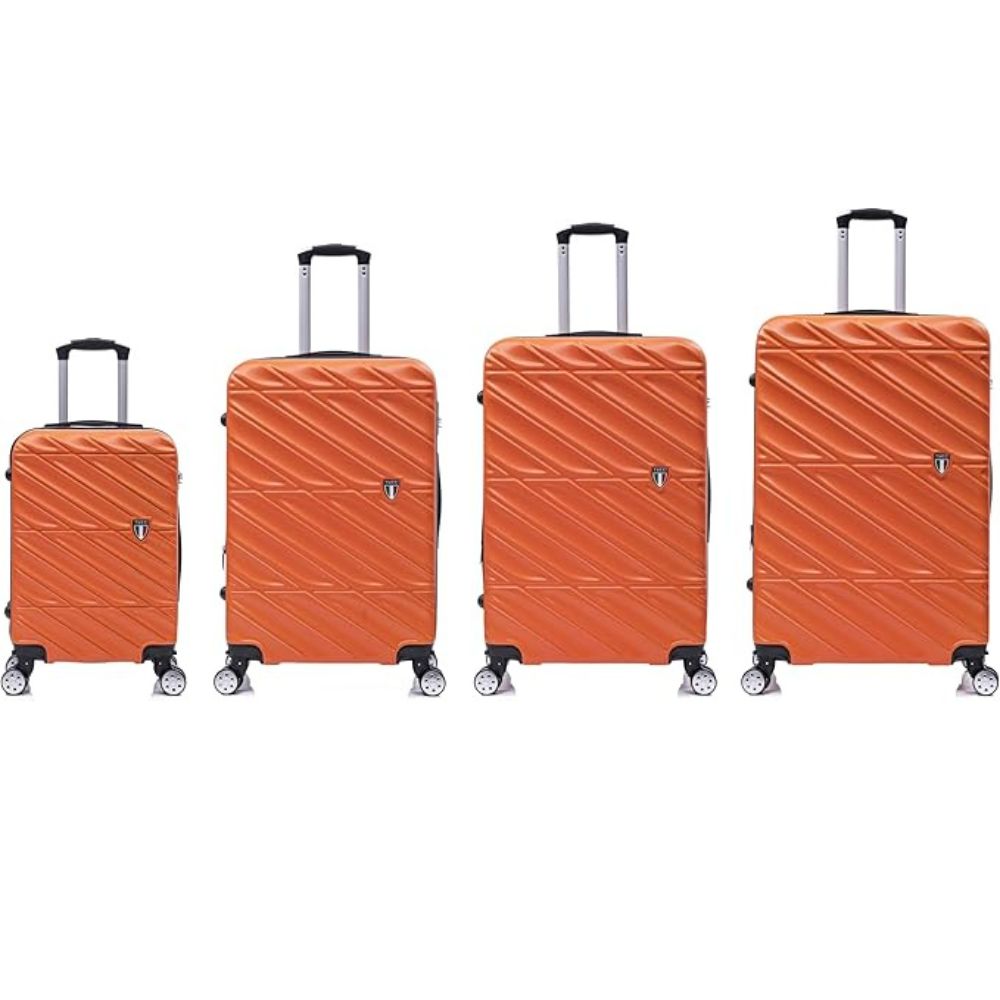 TUCCI Italie SPÉCIALI Ensemble de 4 valises à roulettes pivotantes détachables (51 cm, 71 cm, 76 cm, 81 cm) BLEU