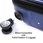 TUCCI Italy Detachable Journey Wheels for Luggage Suitcase seperate wheels, Pattern 2, 1