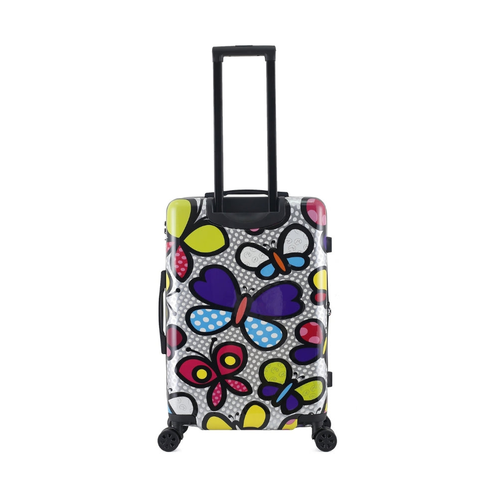 TUCCI Italy Pop Art Butterfly Pop 3PC Set (20",24",28") Luggage Suitcase
