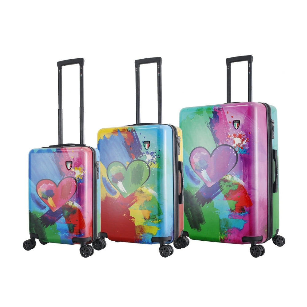 TUCCI Italy Emotion Art IN LOVE II 3 PC Set (20", 24", 28") Luggage Suitcase